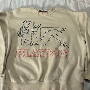 Playboy Tan Graphic Sweatshirt